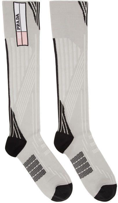 prada grey socks